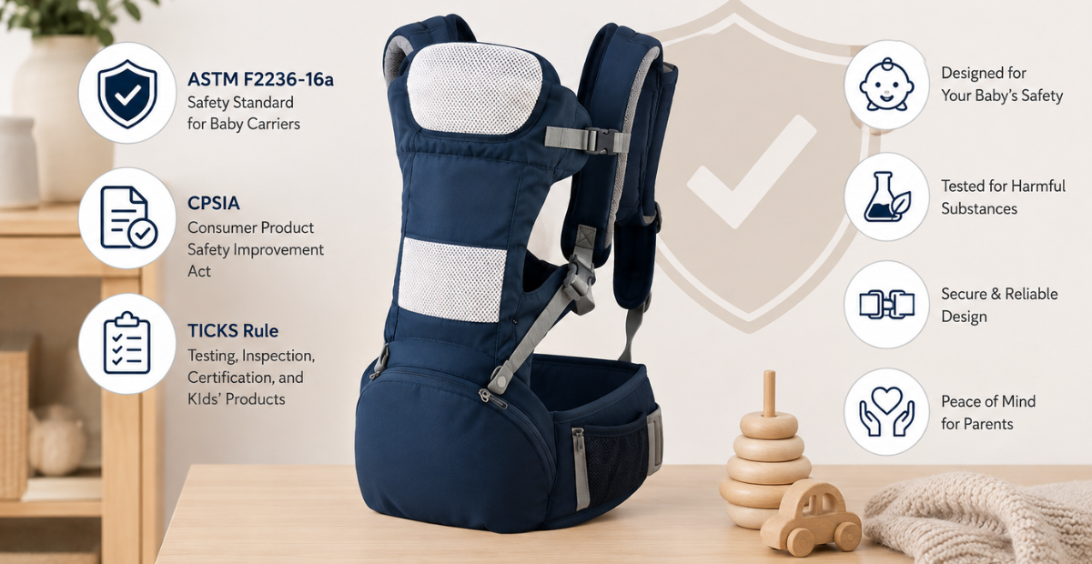 Is Babywearing Safe? ASTM F2236-16a, CPSIA, and the TICKS Rule Explained